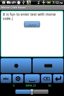 Morse Code Keyer android App screenshot 2